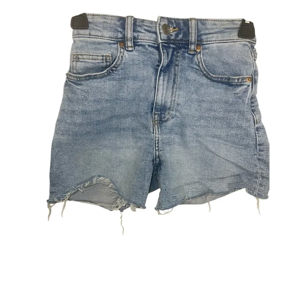 H&M Women's Size 2 Denim Jean Cut-Off Shorts - Picture 4 of 12